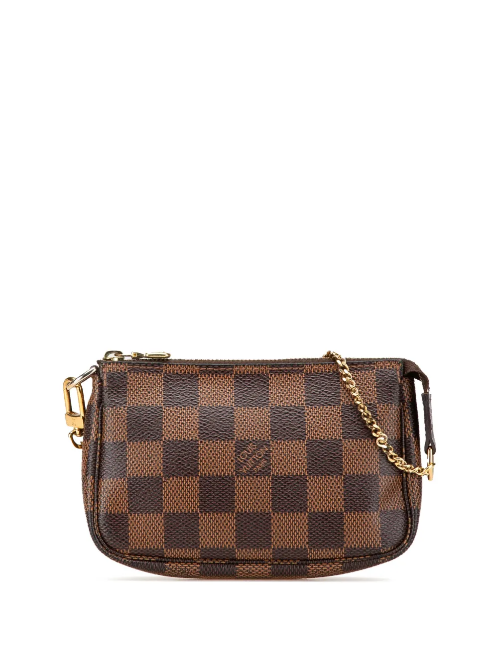 Louis Vuitton Pre-Owned 2015 ダミエ エベヌ ミニ ポシェット アクセソワール ハンドバッグ - BROWN Louis Vuitton Pre-Owned 2015 ダミエ エベヌ ミニ ポシェット アクセソワール ハンドバッグ - BROWN