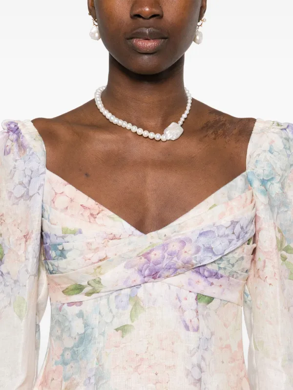 ZIMMERMANN Dawning Mini Dress | Pink | FARFETCH ZIMMERMANN Dawning Mini Dress | Pink | FARFETCH