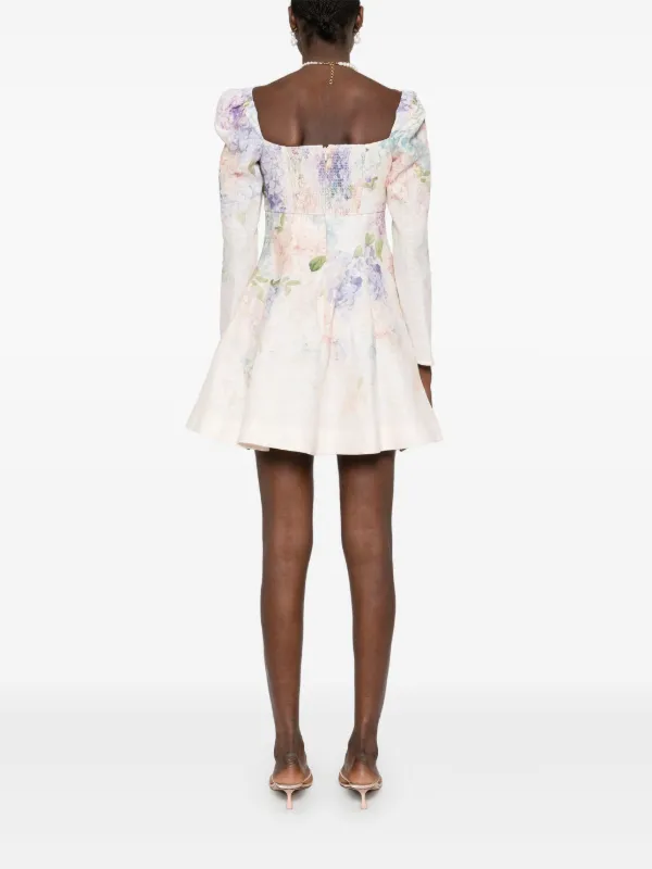 ZIMMERMANN Dawning Mini Dress | Pink | FARFETCH