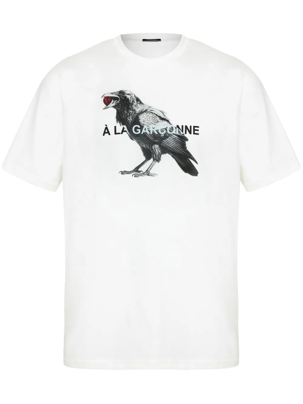 À La Garçonne Camiseta com estampa Crow | Branco | Image 1