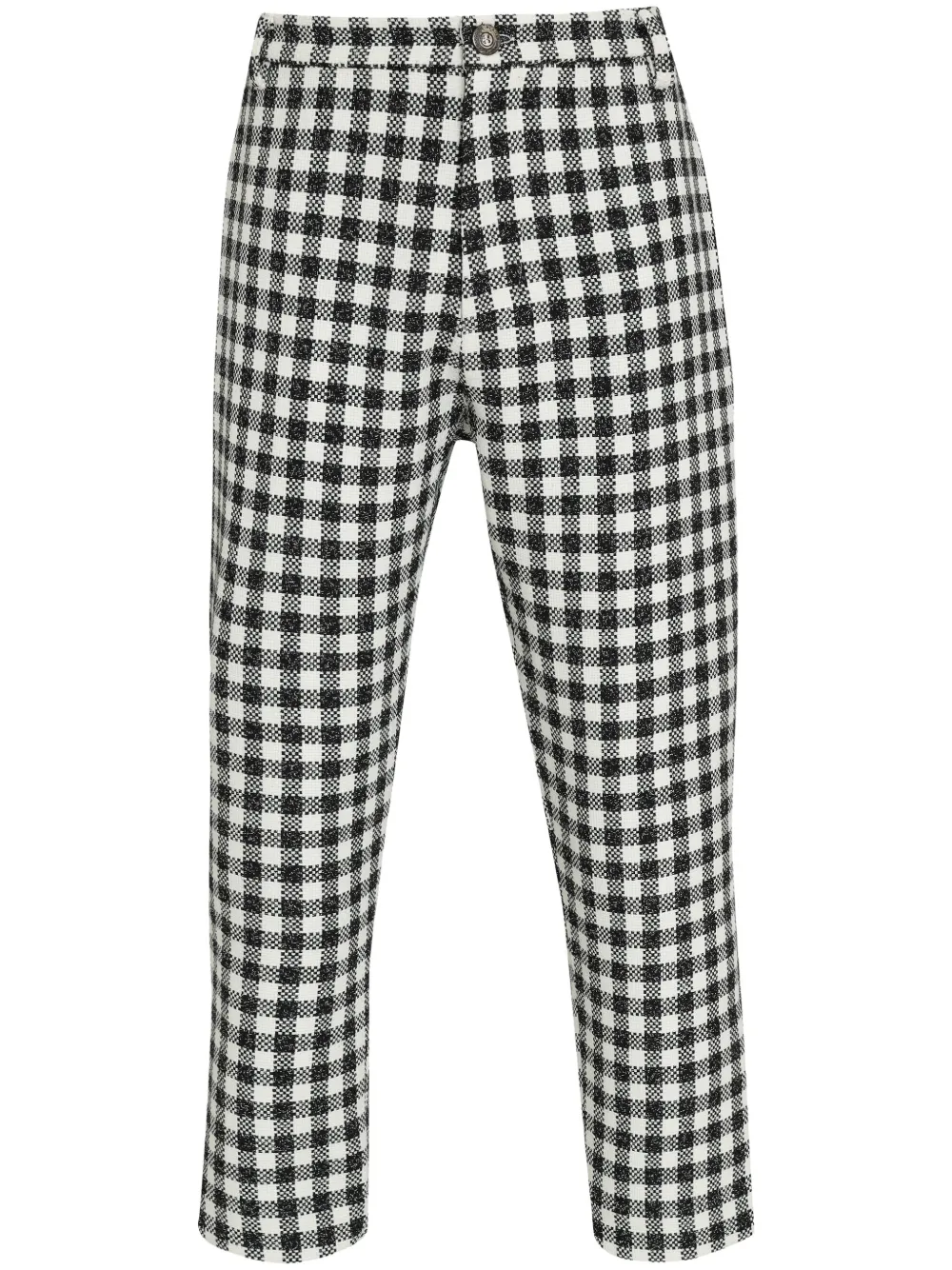 À La Garçonne Calça xadrez | Preto | Image 1