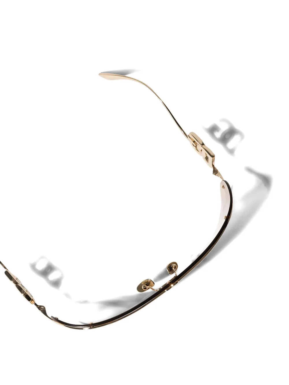 Dolce & Gabbana Logo-plaque Pilot-frame Sunglasses In Gold