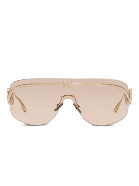 Dolce & Gabbana Eyewear logo-plaque pilot-frame sunglasses