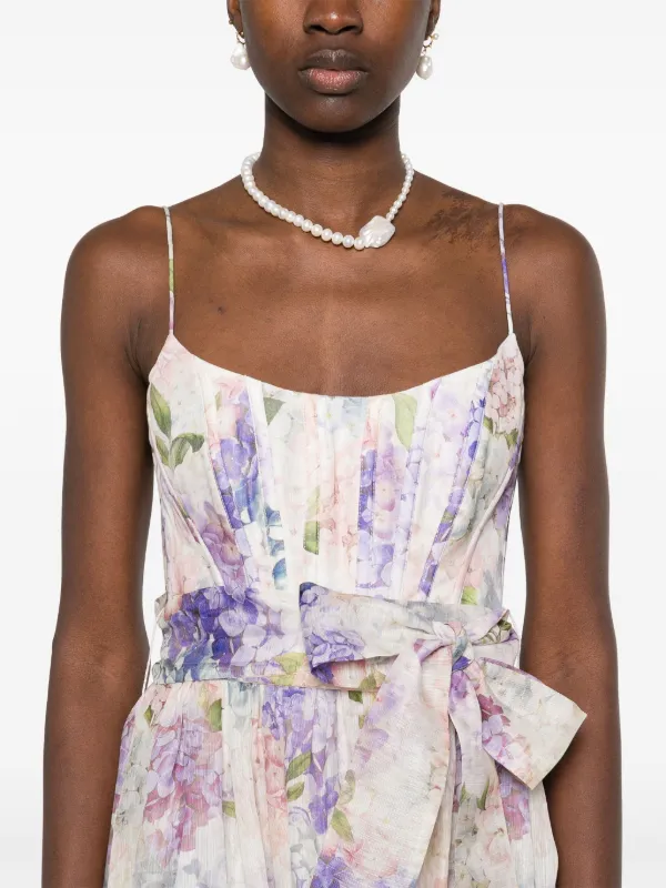 ZIMMERMANN Dawning Midi Dress | Pink | FARFETCH CY
