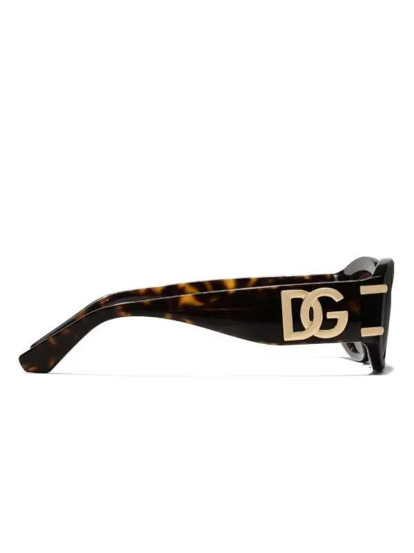 Dolce & Gabbana Eyewear DG Griffe サングラス | ブラウン | FARFETCH JP