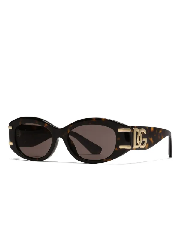 Dolce & Gabbana Eyewear DG Griffe サングラス | ブラウン | FARFETCH JP