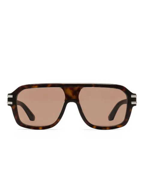 Dolce & Gabbana Eyewear tortoiseshell-pattern logo-plaque sunglasses