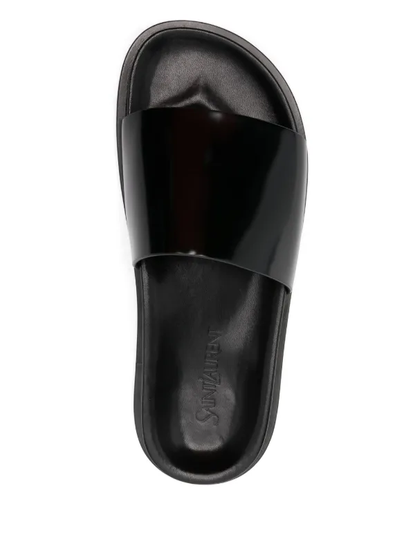 Saint Laurent Nichols Slides | Black | FARFETCH