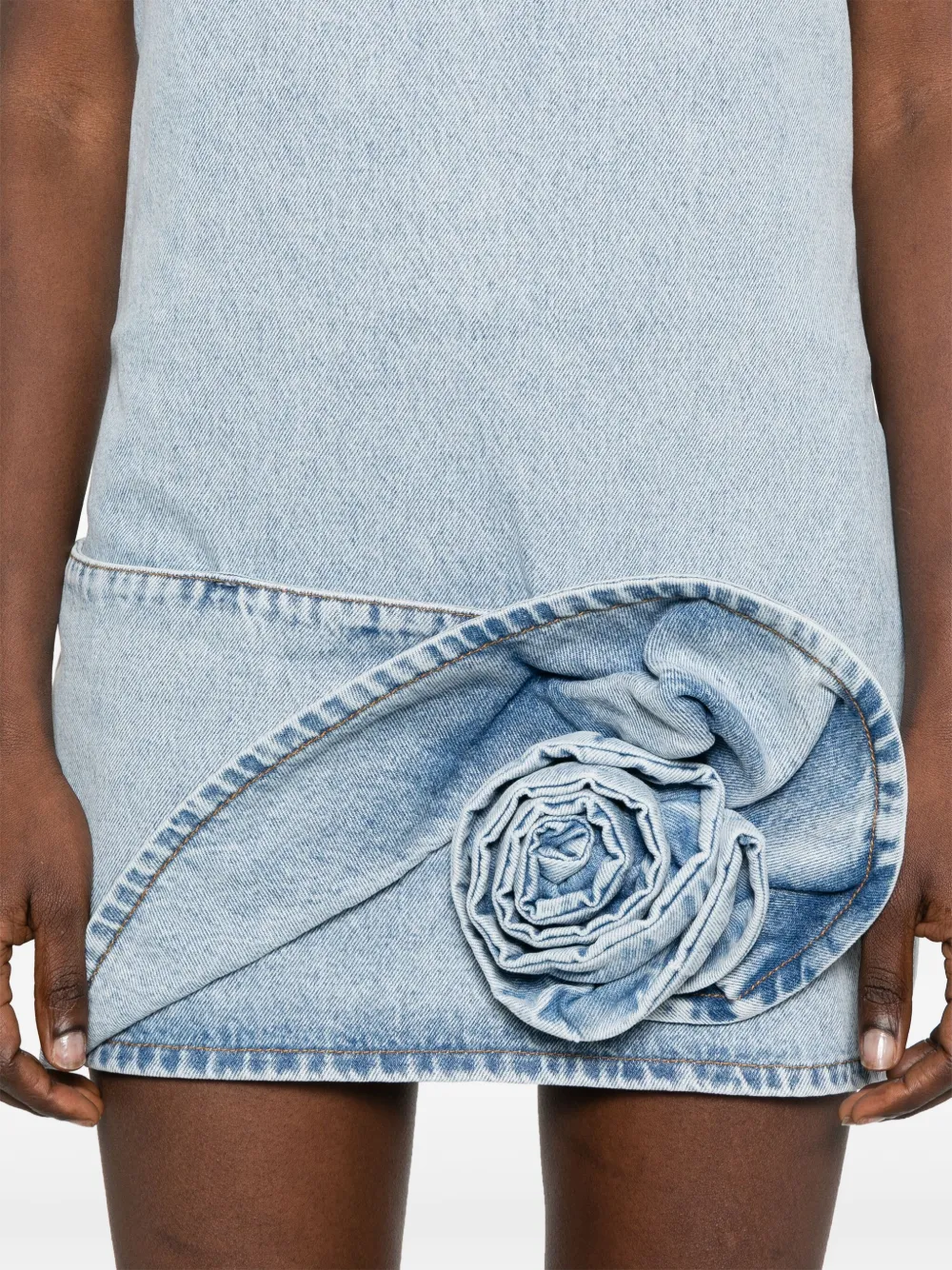 Magda Butrym Mini-jurk met roos applicatie Blauw