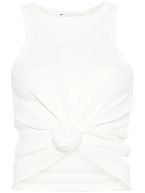 Magda Butrym rose-appliqué tank top