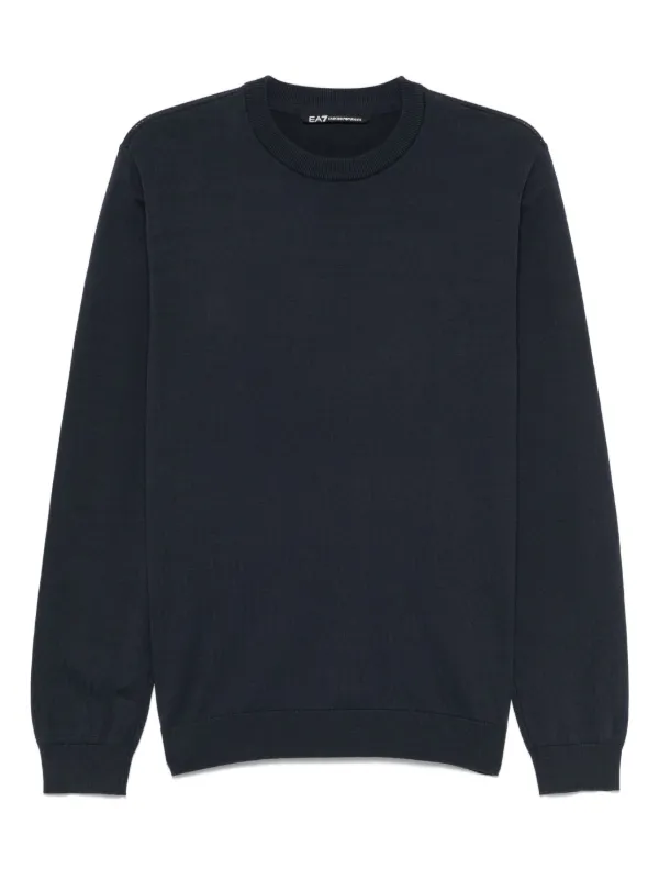 Ea7 Emporio Armani Cotton Sweater Blue FARFETCH GR