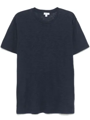Burberry contrast-stitching Cotton T-shirt | Blue | FARFETCH AZ