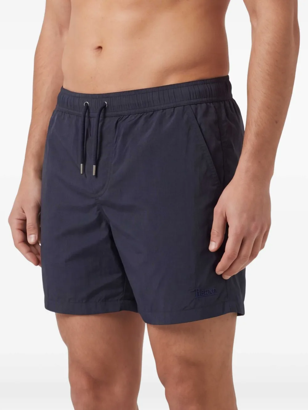 Herno Geplooide zwembroek Blauw