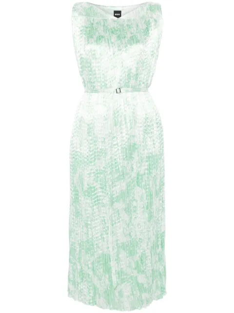 BOSS belted midi dress 50539960 - 0
