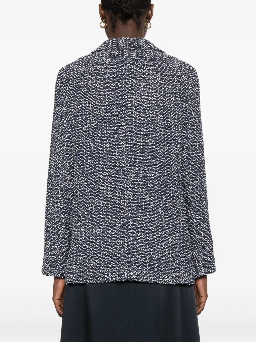 BOSS Bouclé blazer Blauw