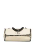 CHANEL Pre-Owned 2009-2010 Lambskin Tweedy Flap shoulder bag - Brown