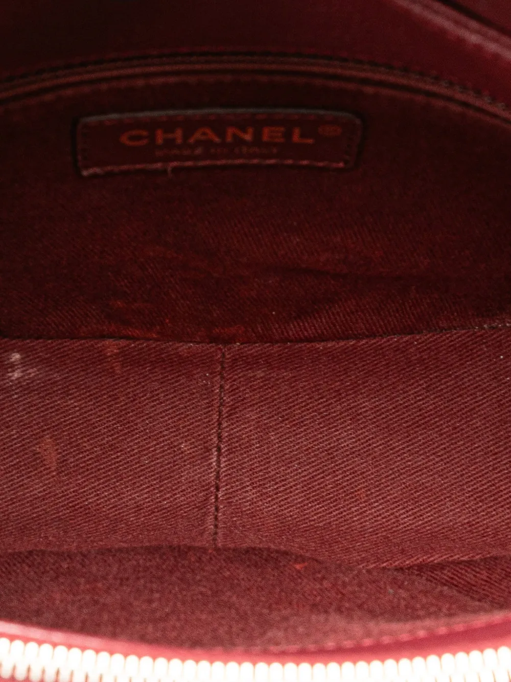 Pre-owned Chanel 2017-2018 Medium Calfskin Coco Curve Flap Satchel In Red