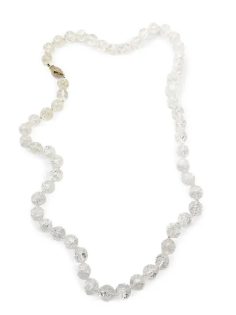 Jennifer Gibson Jewellery 1970s 9ct yellow gold Crackle Rock Crystal necklace