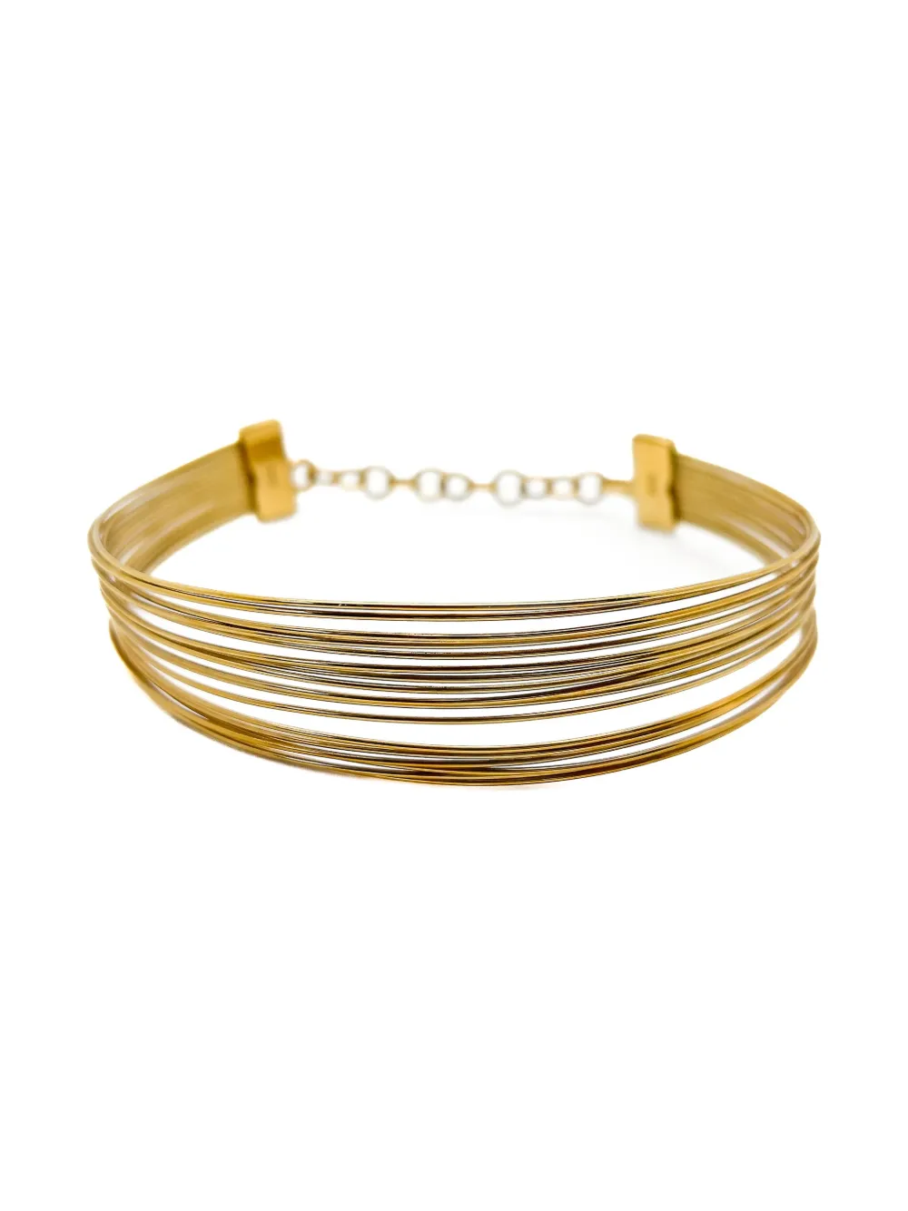Pre-owned Dior 1990s X John Galiano J'adore Tribale Collar And Cuff In Gold
