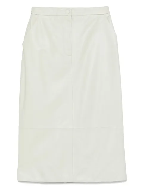 Yves Salomon leather mini skirt