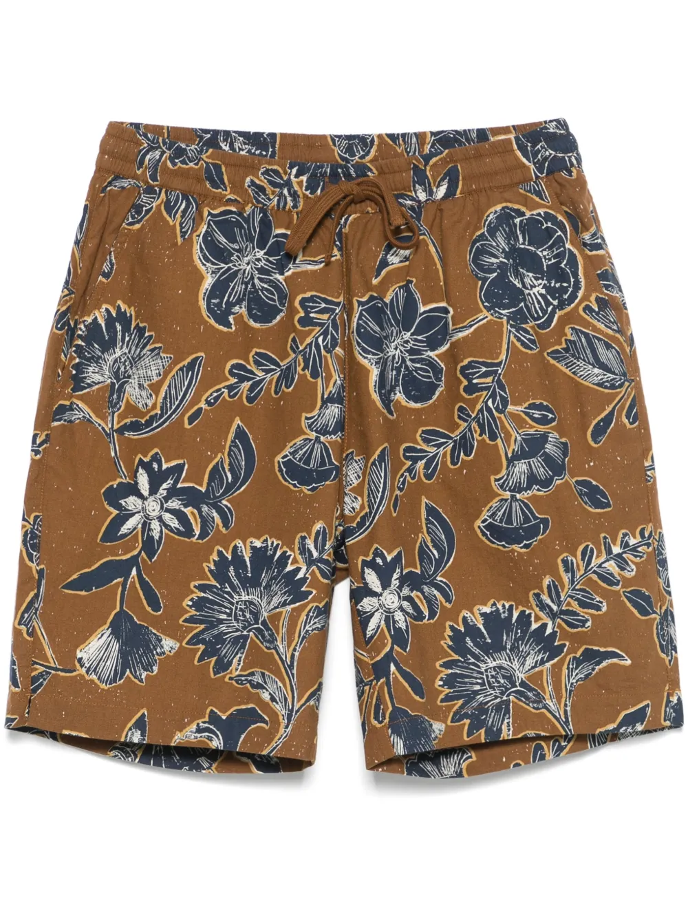 Universal Works floral-print shorts | Brown | Image 1