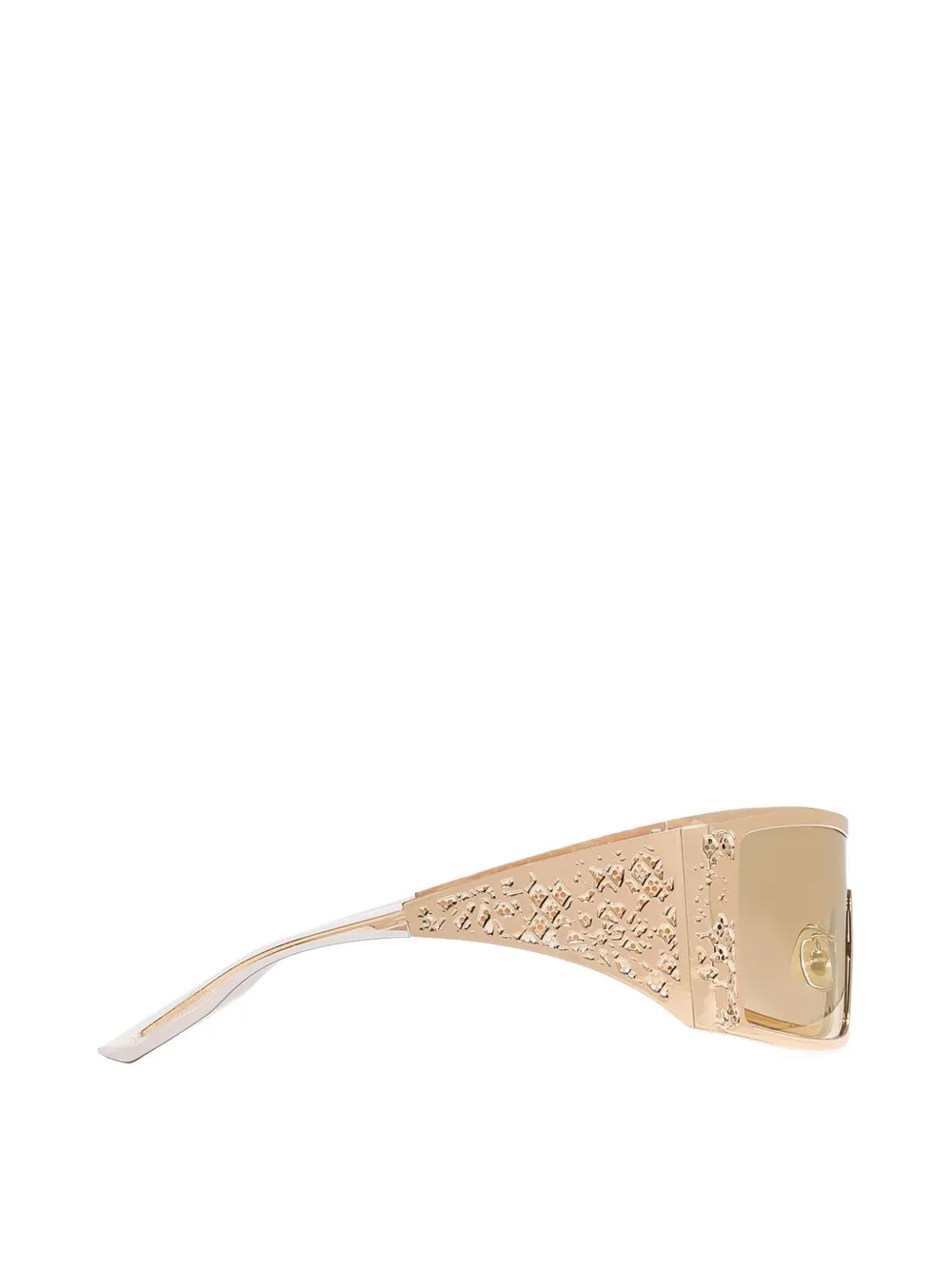Dolce & Gabbana Eyewear Zonnebril met oversized montuur en bloemenprint Goud
