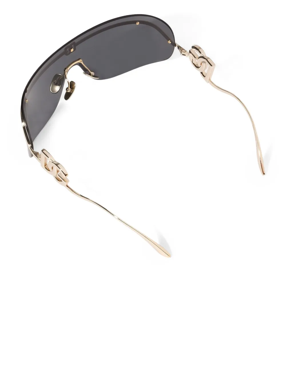 Dolce & Gabbana Eyewear Zonnebril met schild montuur Goud