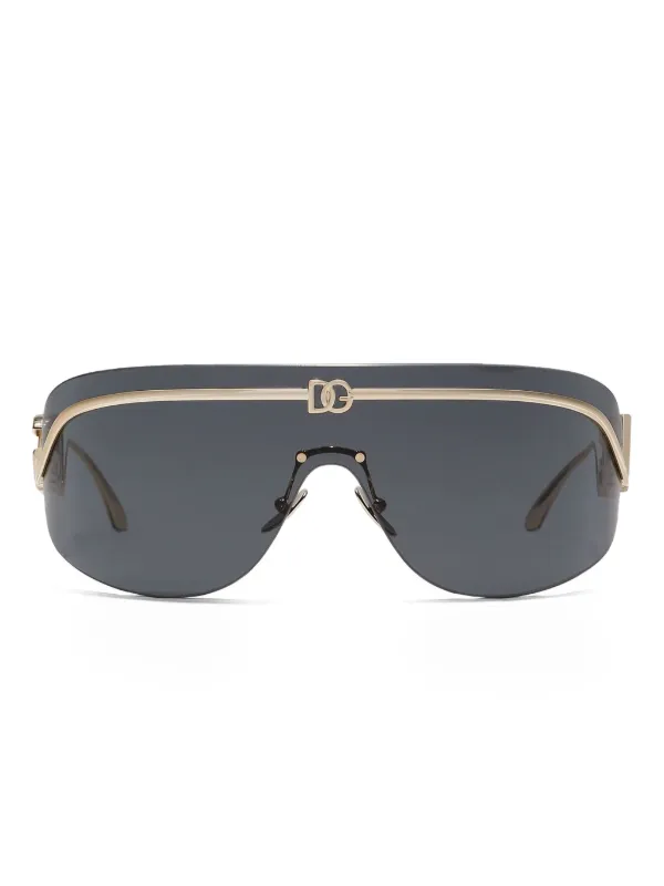 Dolce and Gabbana Shield Sunglasses with Gold Logo Dolce & Gabbana Men main image 4