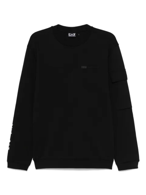 Ea7 Emporio Armani rubberised logo-print sweatshirt