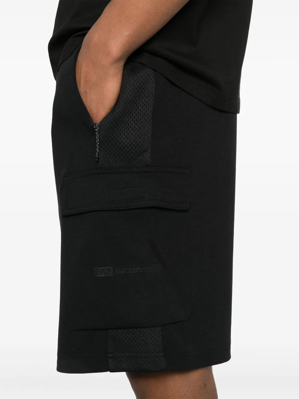 Ea7 Emporio Armani Cargo trainingsshorts Zwart