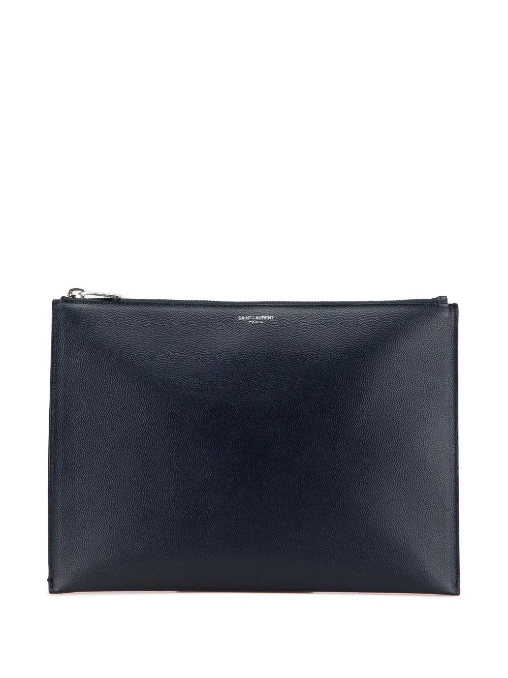 Saint Laurent Pre-Owned 2018 Grain De Poudre Zip clutch bag | Blue | Image 1