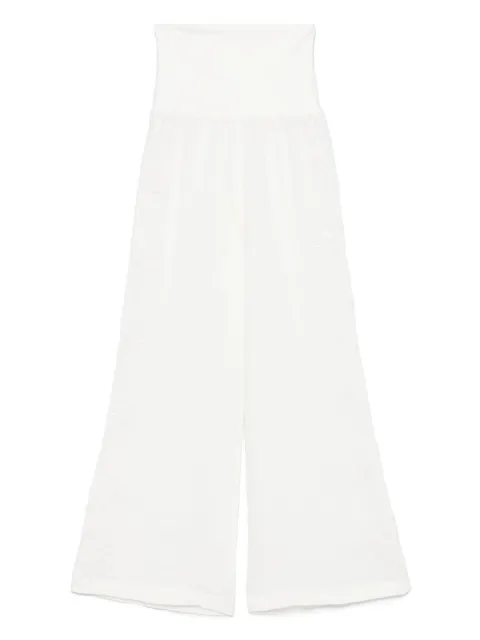 MAURIZIO MYKONOS lace.-detailed trousers