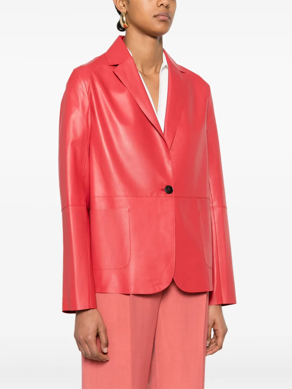 Antonelli Leren blazer Rood