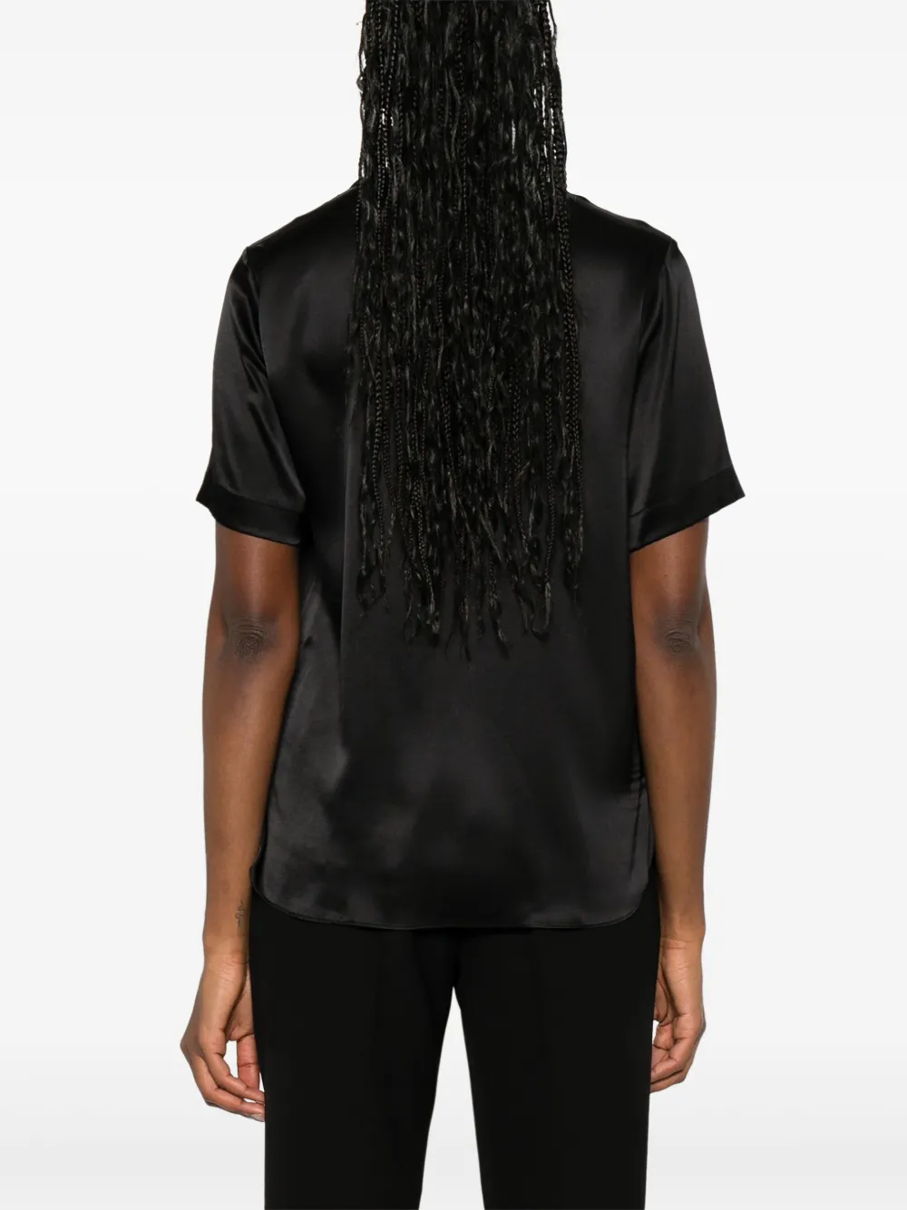 Antonelli T-shirt van zijdeblend Zwart