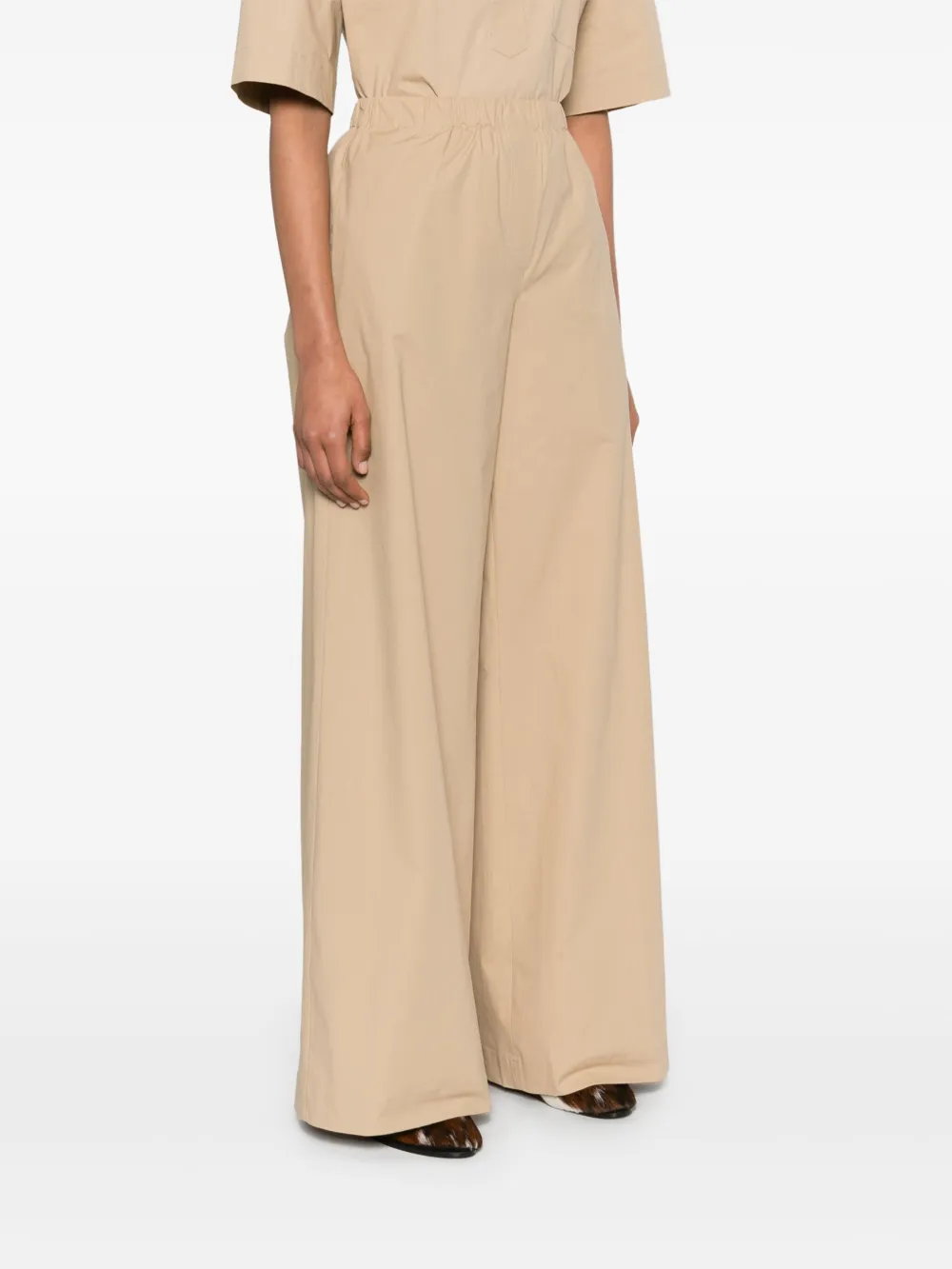 Antonelli Broek met wijde pijpen Beige