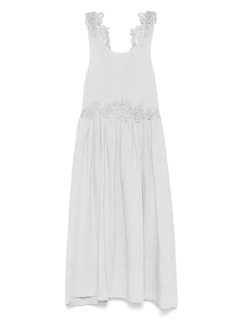 MAURIZIO MYKONOS vestido midi con detalle de nudo