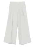 MAURIZIO MYKONOS lurex-detail palazzo pants - Grey