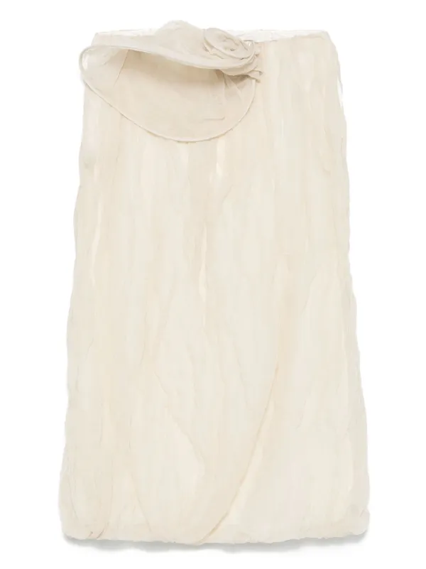 Magda Butrym 3D-detailed Midi Skirt in Neutrals