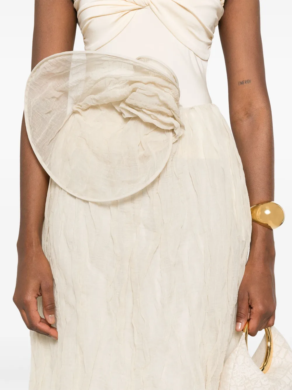 Magda Butrym Midi-rok met 3D-detail Beige