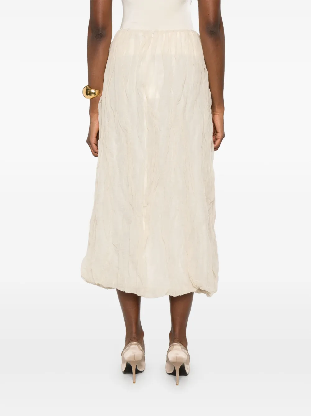 Magda Butrym Midi-rok met 3D-detail Beige