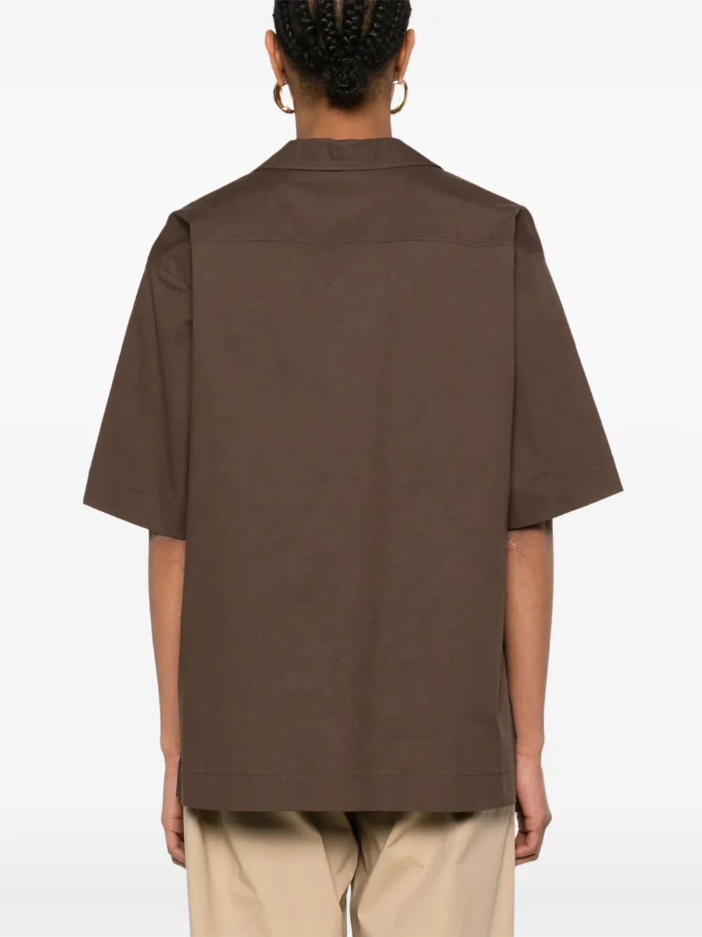 Shop Antonelli Short-sleeve Blouse In Brown