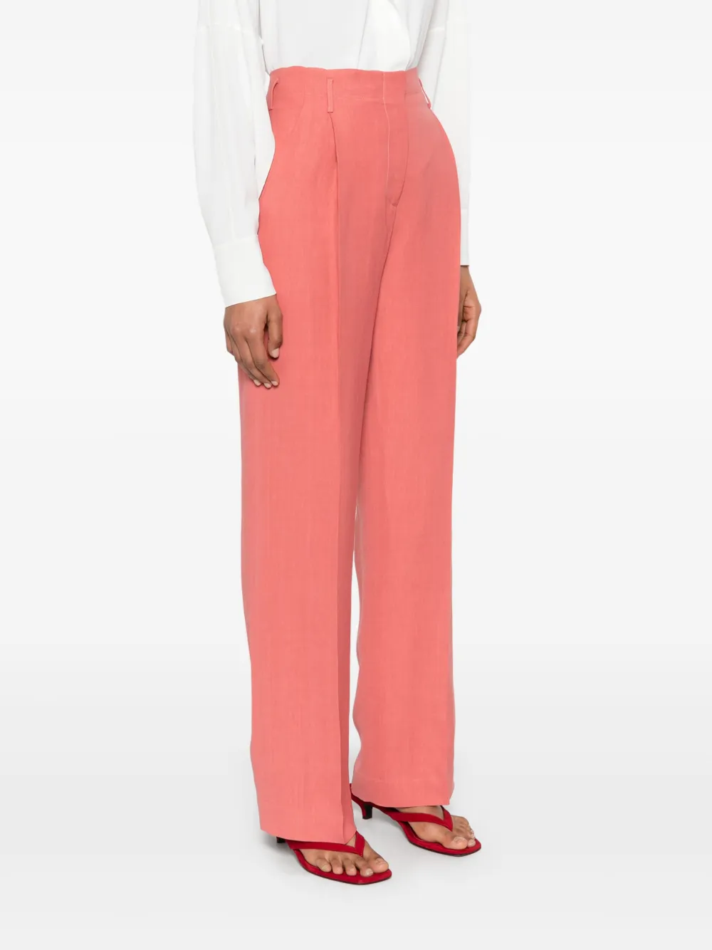 Antonelli Broek met geplooid detail Rood