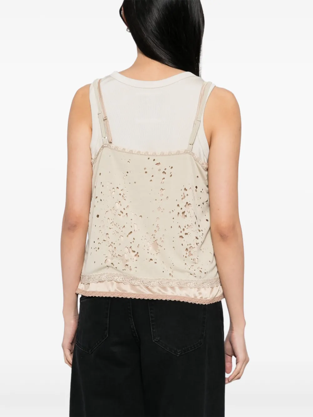 Shop Miharayasuhiro Laced Tank Top