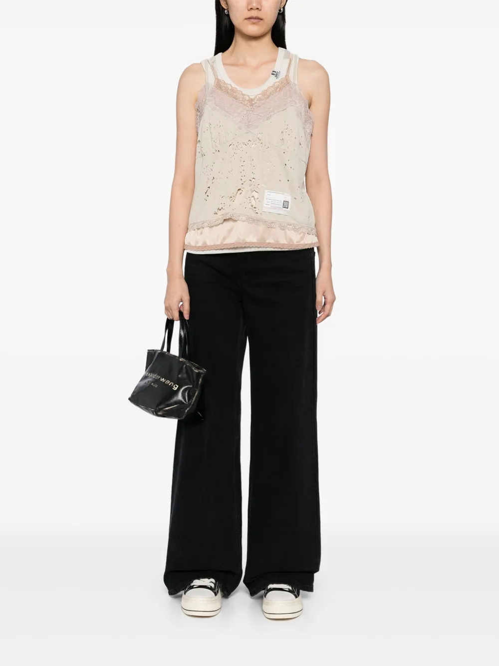 Shop Miharayasuhiro Laced Tank Top