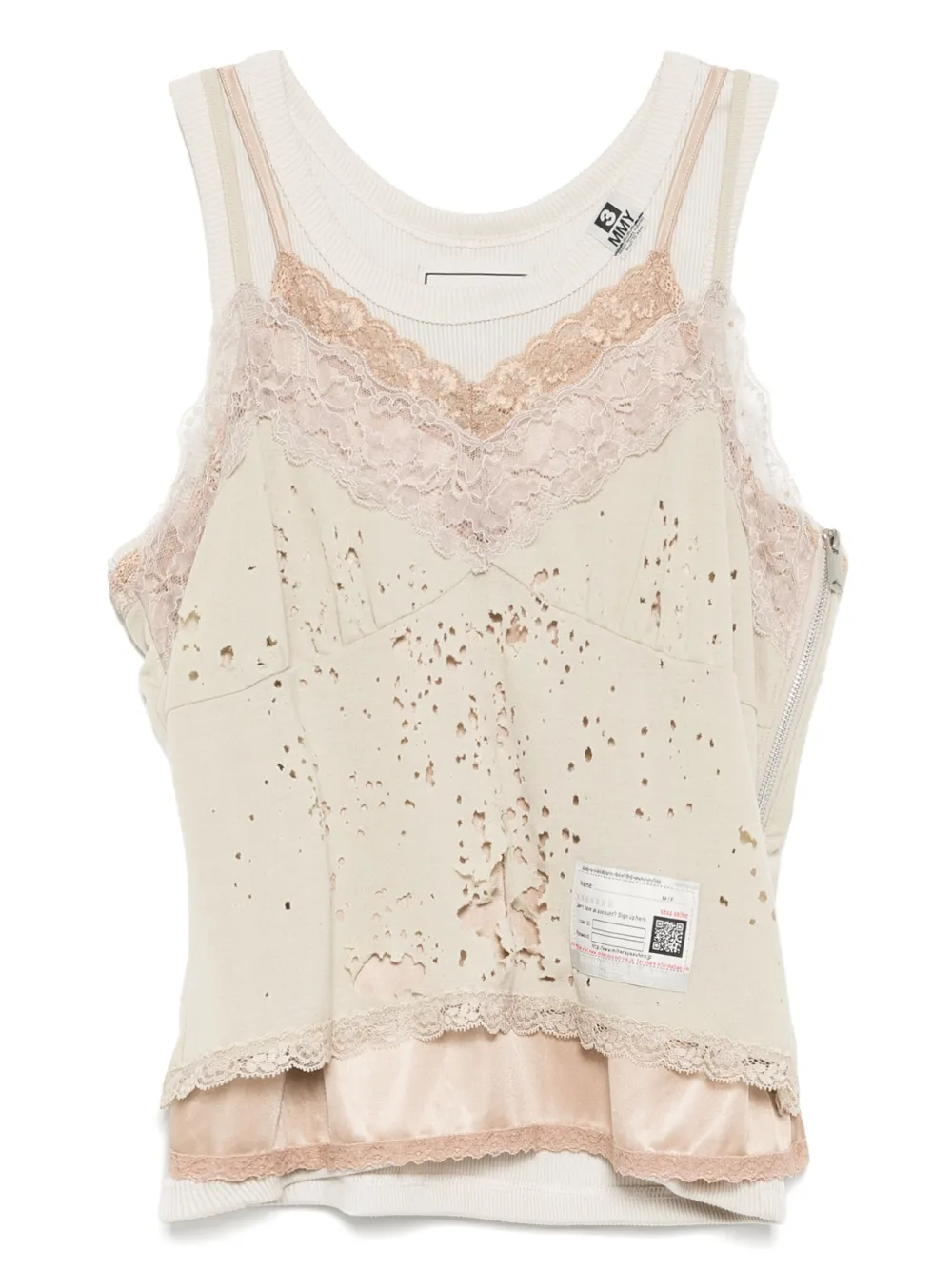 Shop Miharayasuhiro Laced Tank Top