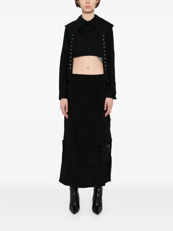 美品 noir kei ninomiya 変形 長袖 シャツ ブラック noir kei ninomiya COMME des GARCONS Long Sleeve Shirt Black