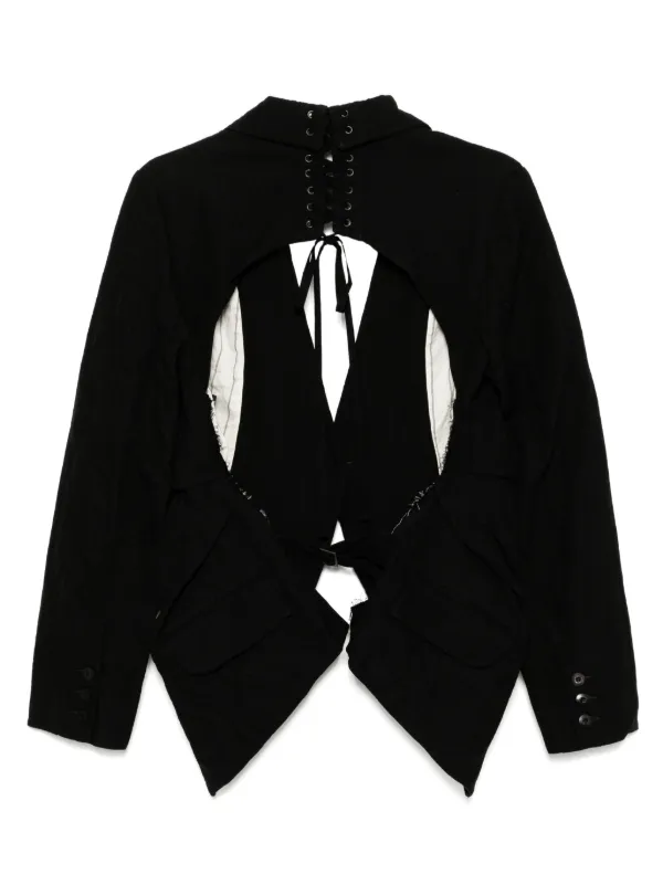 Marc Le Bihan カットアウト ジャケット | ブラック | FARFETCH JP