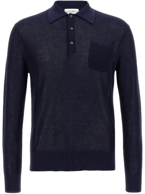 Ballantyne playera tipo polo tejida de canalé