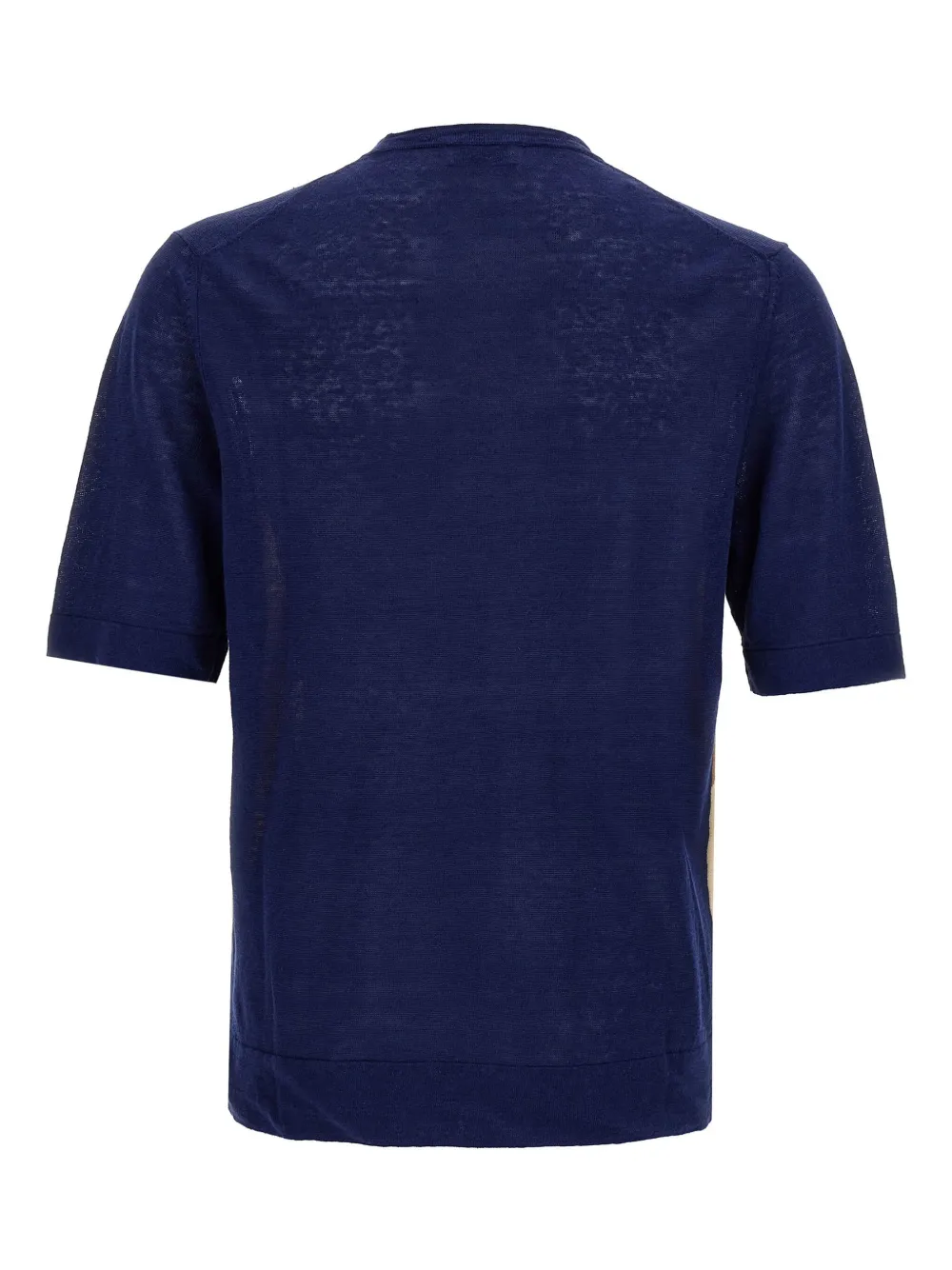 Ballantyne T-shirt met argyle jacquard Blauw