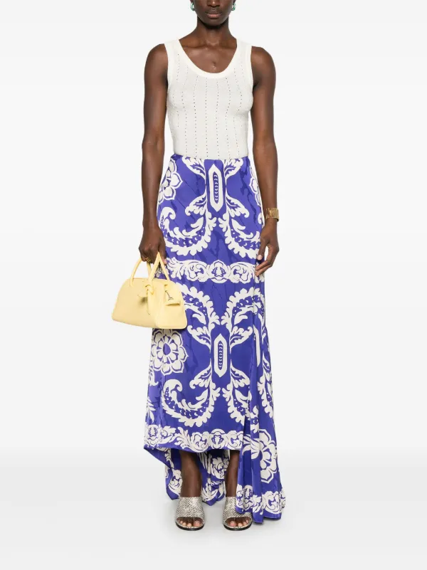 ETRO アシンメトリー スカート | ブルー | FARFETCH JP